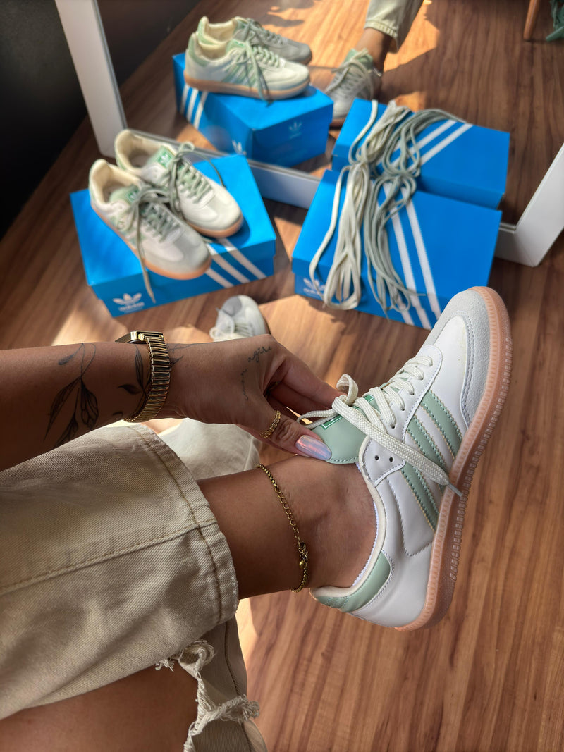 Adidas Samba OG Creme e Verde
