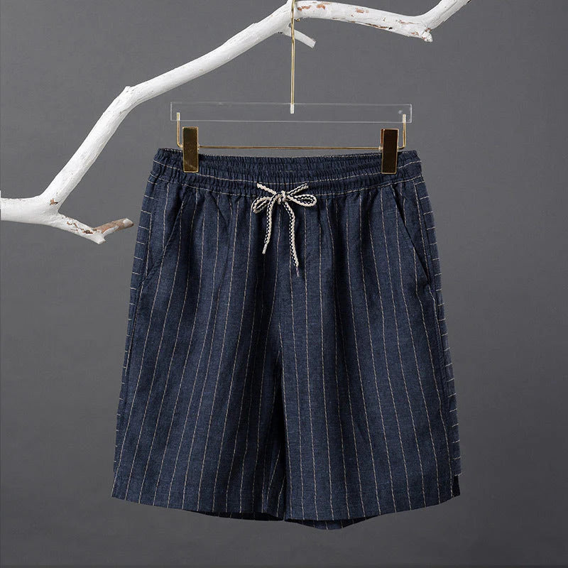 Bermuda de Linho Listrada Romenzi RZ503