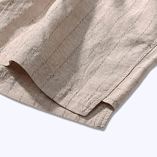 Bermuda de Linho Listrada Romenzi RZ503