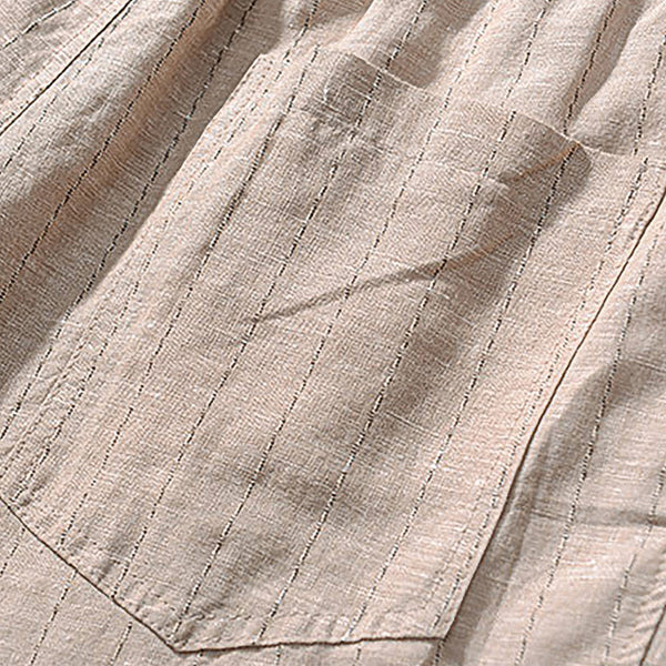 Bermuda de Linho Listrada Romenzi RZ503