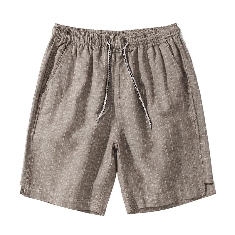 Bermuda de Linho Listrada Romenzi RZ503