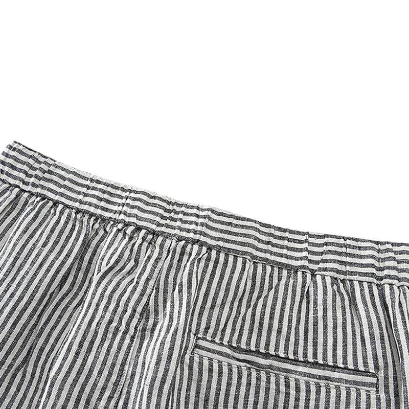 Bermuda Linho Masculina Romenzi Listrada RZ497