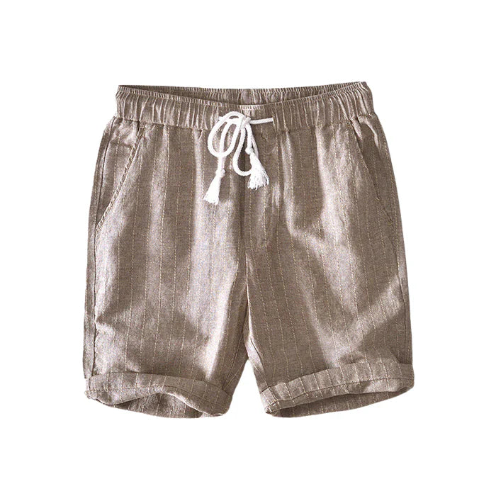 Bermuda Masculina de Linho Listrada Romenzi RZ506