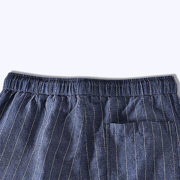 Bermuda Masculina de Linho Listrada Romenzi RZ506