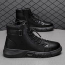 Bota de Couro Masculina Romenzi Black RZ280