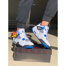 Air Jordan 4 - Motorsports Branco e Azul