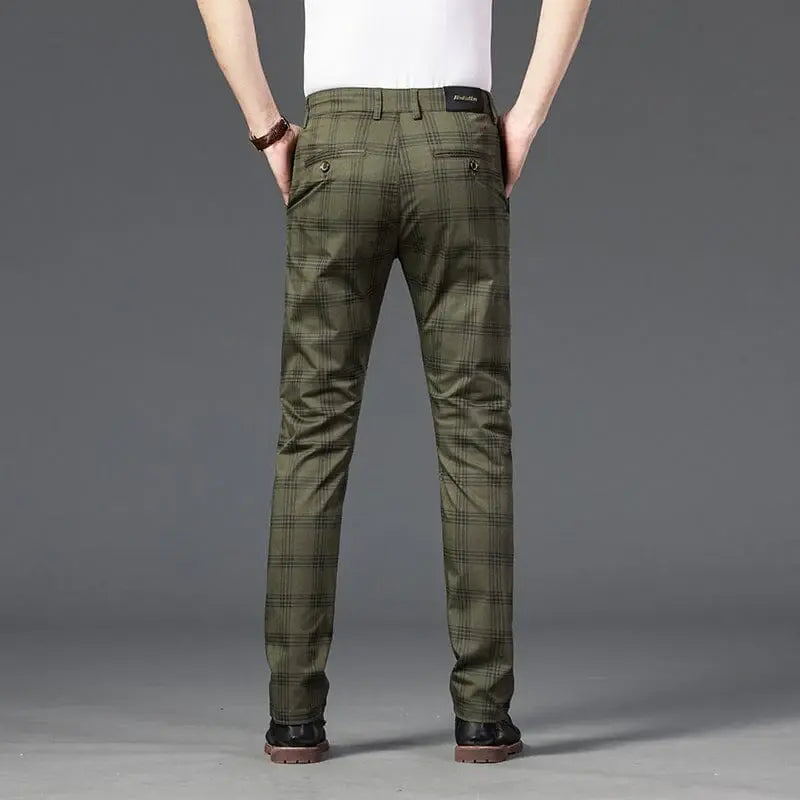 Calça Casual Masculina Xadrez Listrada Romenzi RZ257