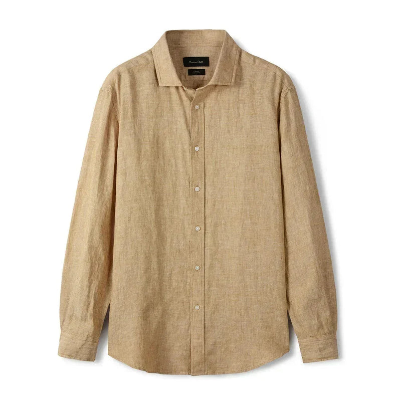 Camisa de Linho Lisa Masculina Romenzi RZ790