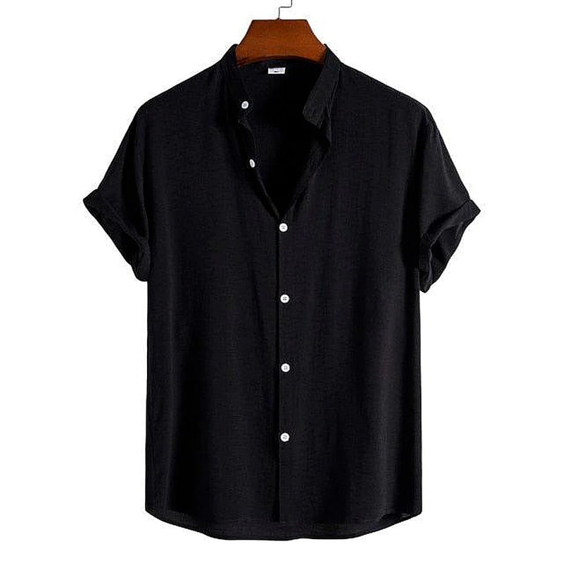 Camisa de Linho Masculina Gola Padre Romenzi RZ793