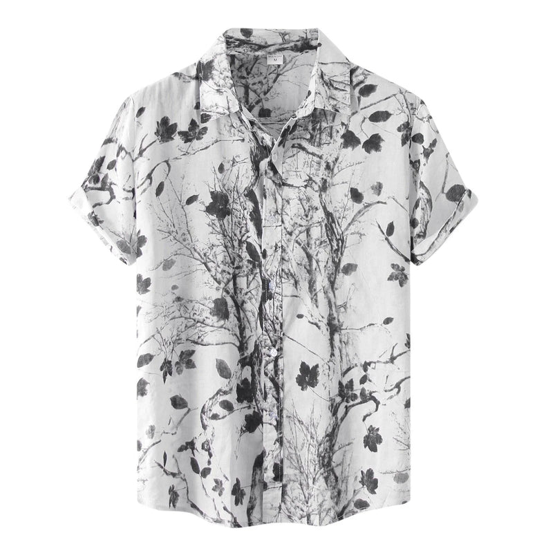 Camisa Manga Curta Estampada Romenzi Floral RZ574