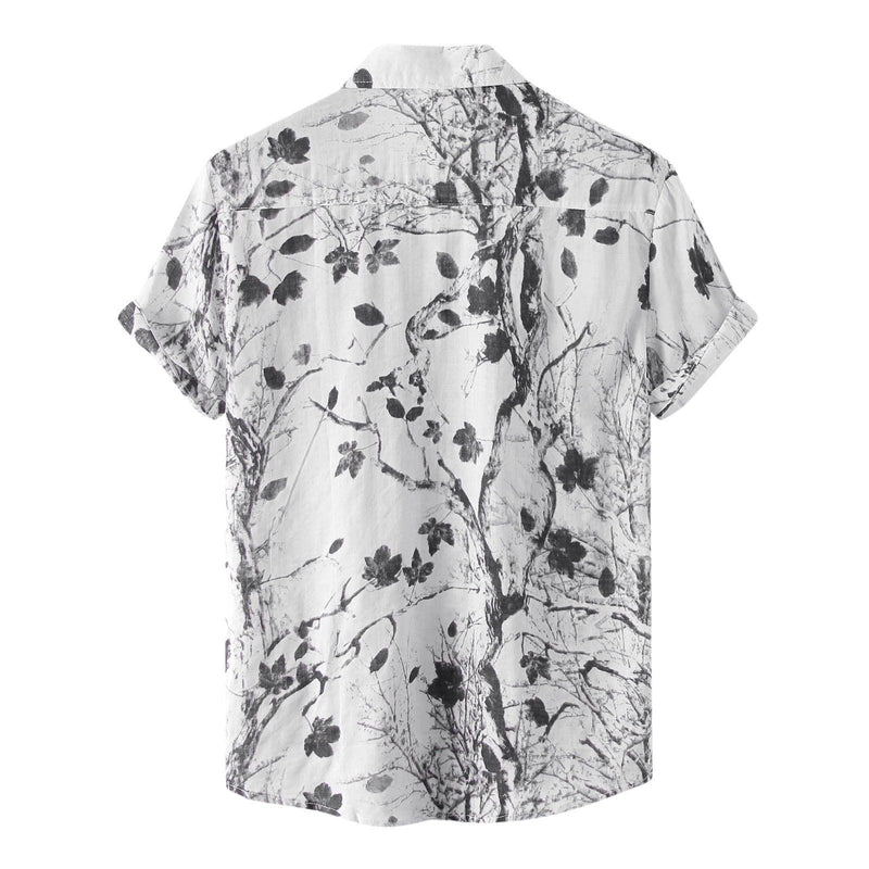 Camisa Manga Curta Estampada Romenzi Floral RZ574