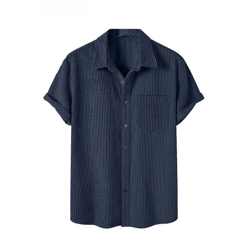 Camisa Manga Curta Romenzi em Veludo Cotelê RZ580