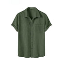 Camisa Manga Curta Romenzi em Veludo Cotelê RZ580