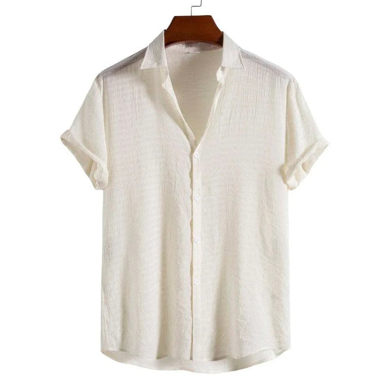 Camisa Manga Curta Romenzi Playa Off White RZ591