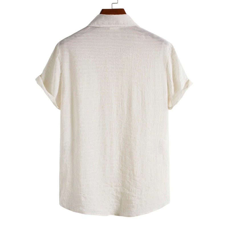 Camisa Manga Curta Romenzi Playa Off White RZ591