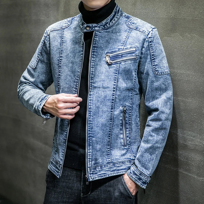 Jaqueta Jeans Masculina Romenzi Vintage RZ246