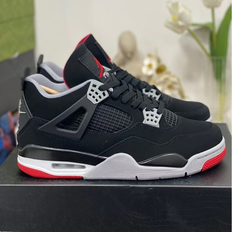 Air Jordan 4 - Bred Preto e Vermelho